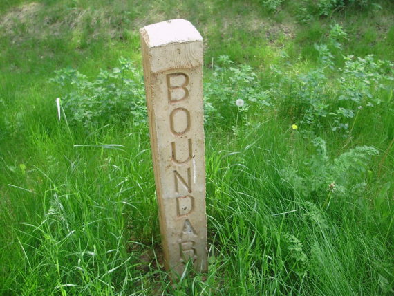 Picture of boundary marker