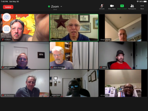 Picture of blog subscribers Zoom meeting