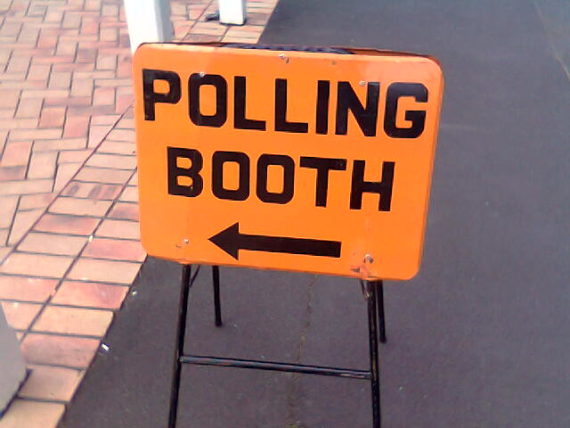 Picture of a Polling Booth sign