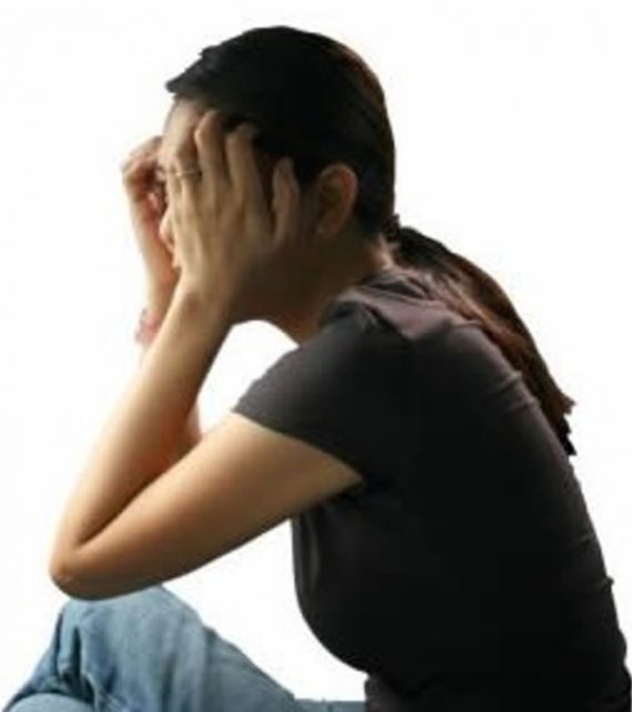 Picture of woman in distress