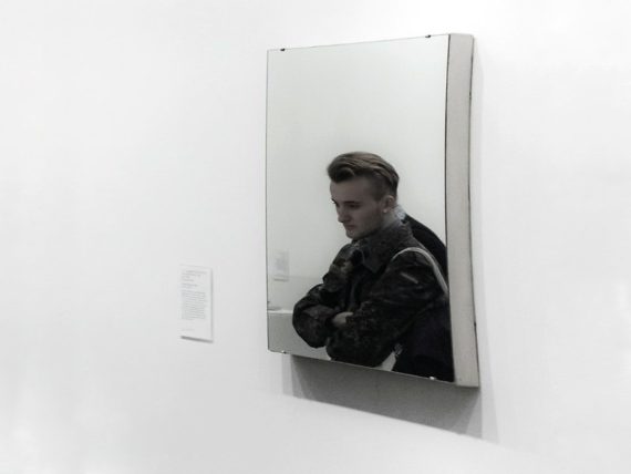 Man in a mirror illustrates James 1:23-24.